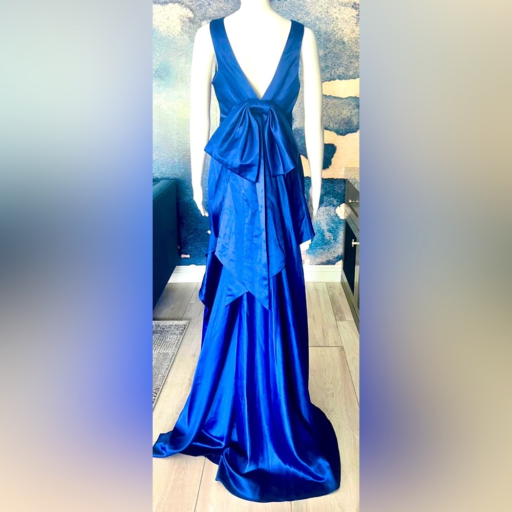 NWT Betsy & Adam blue long dress 8